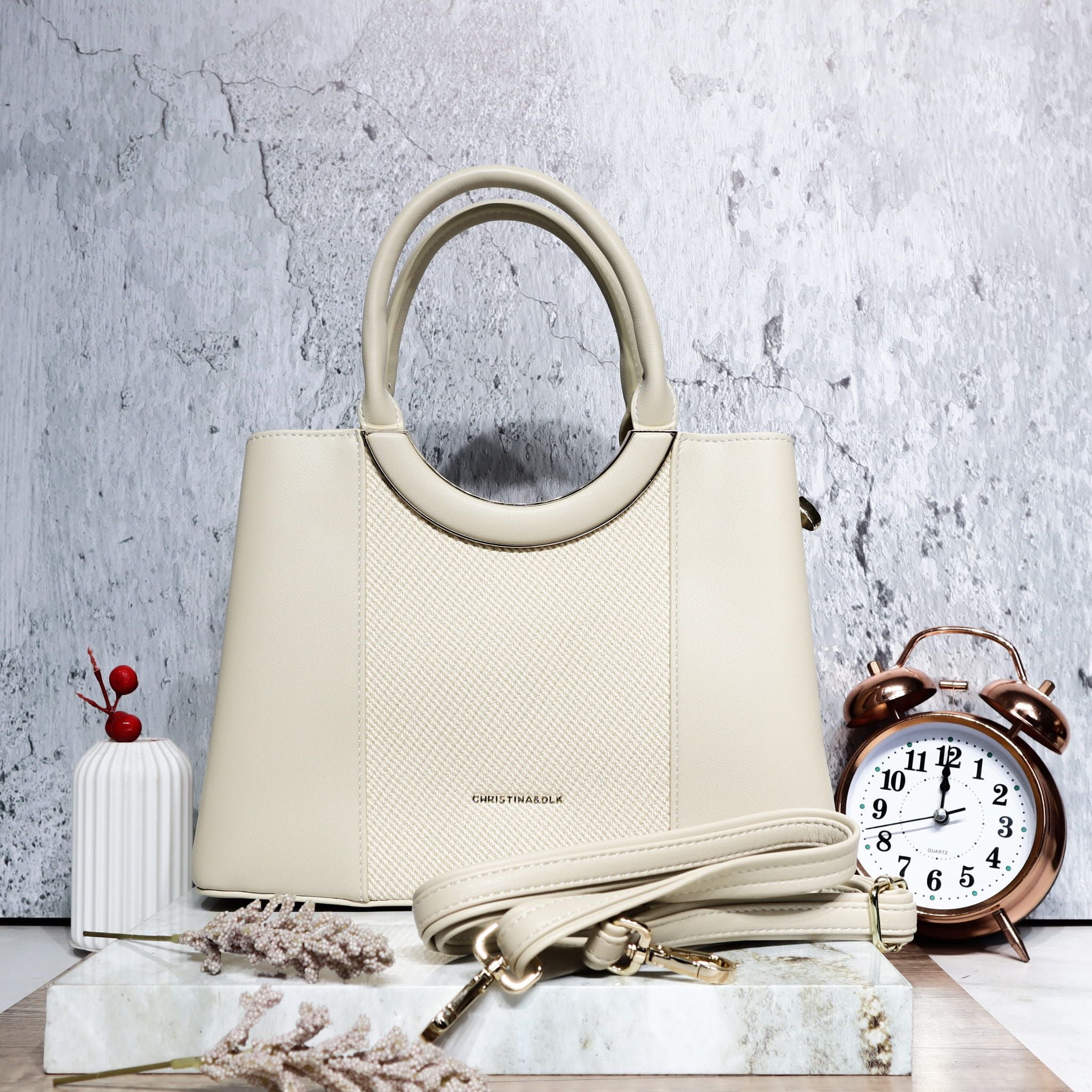 Bolso beige para mujer BOLZ8250-1
