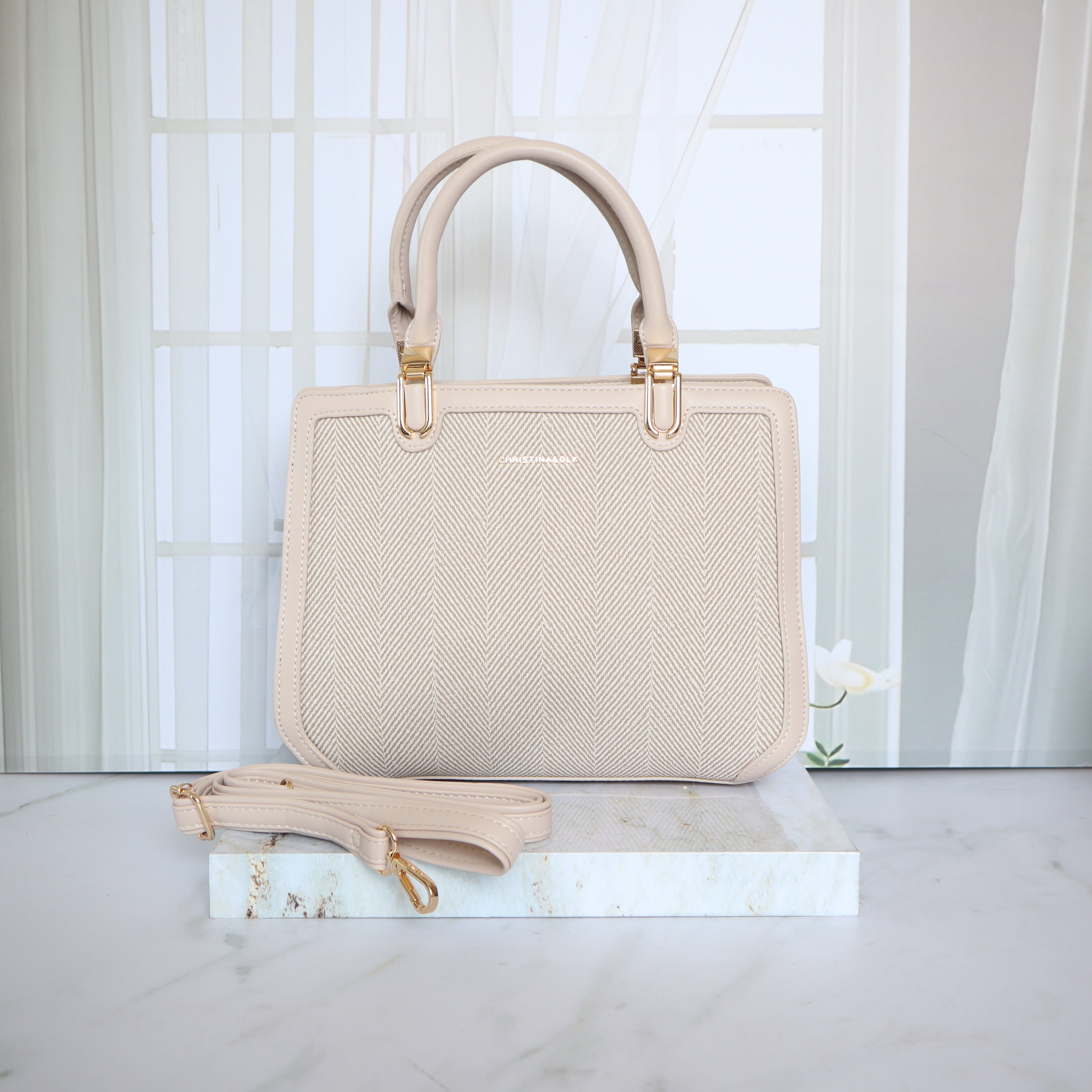 Bolso beige para mujer BOLZ8303