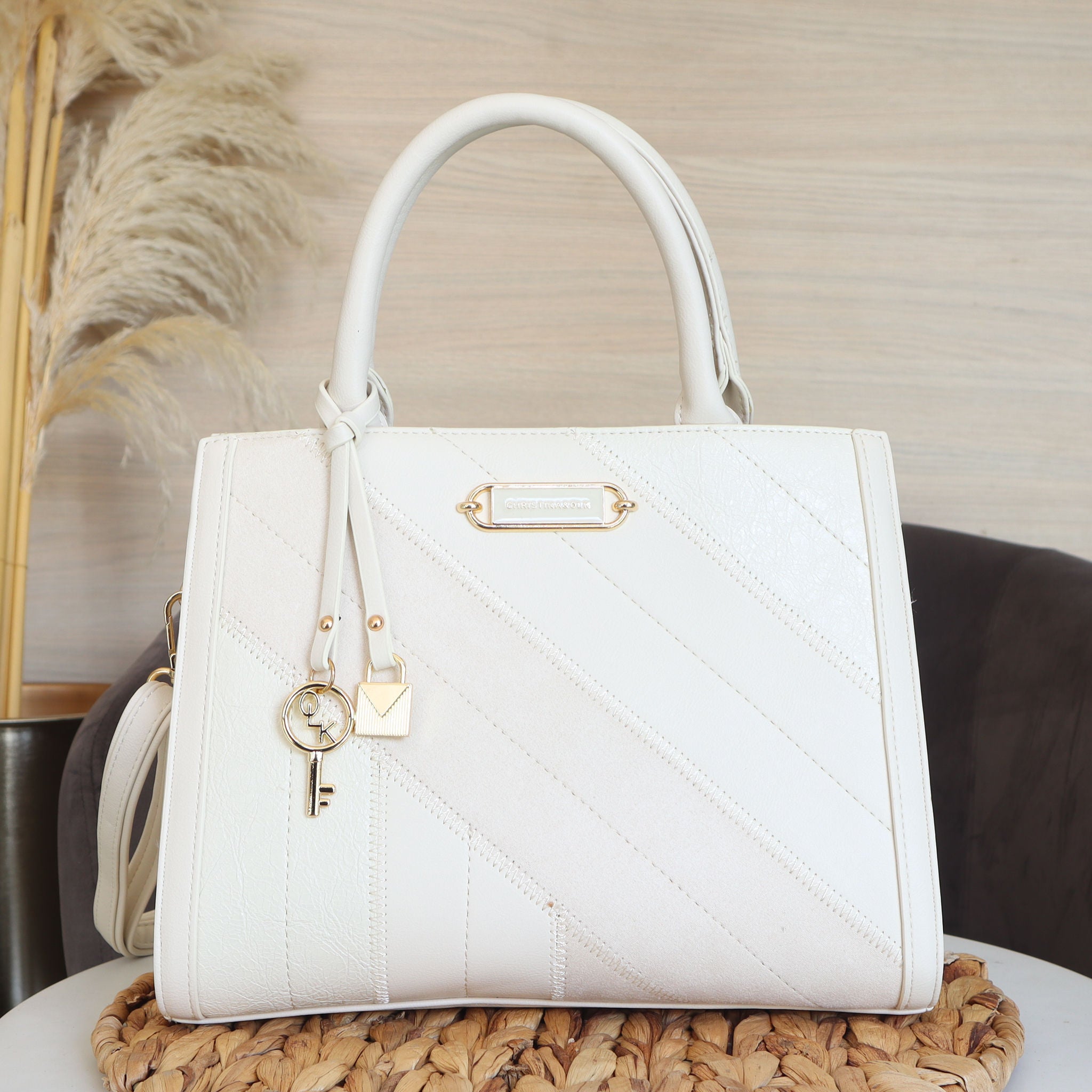 Bolso beige para mujer BOLZ8658