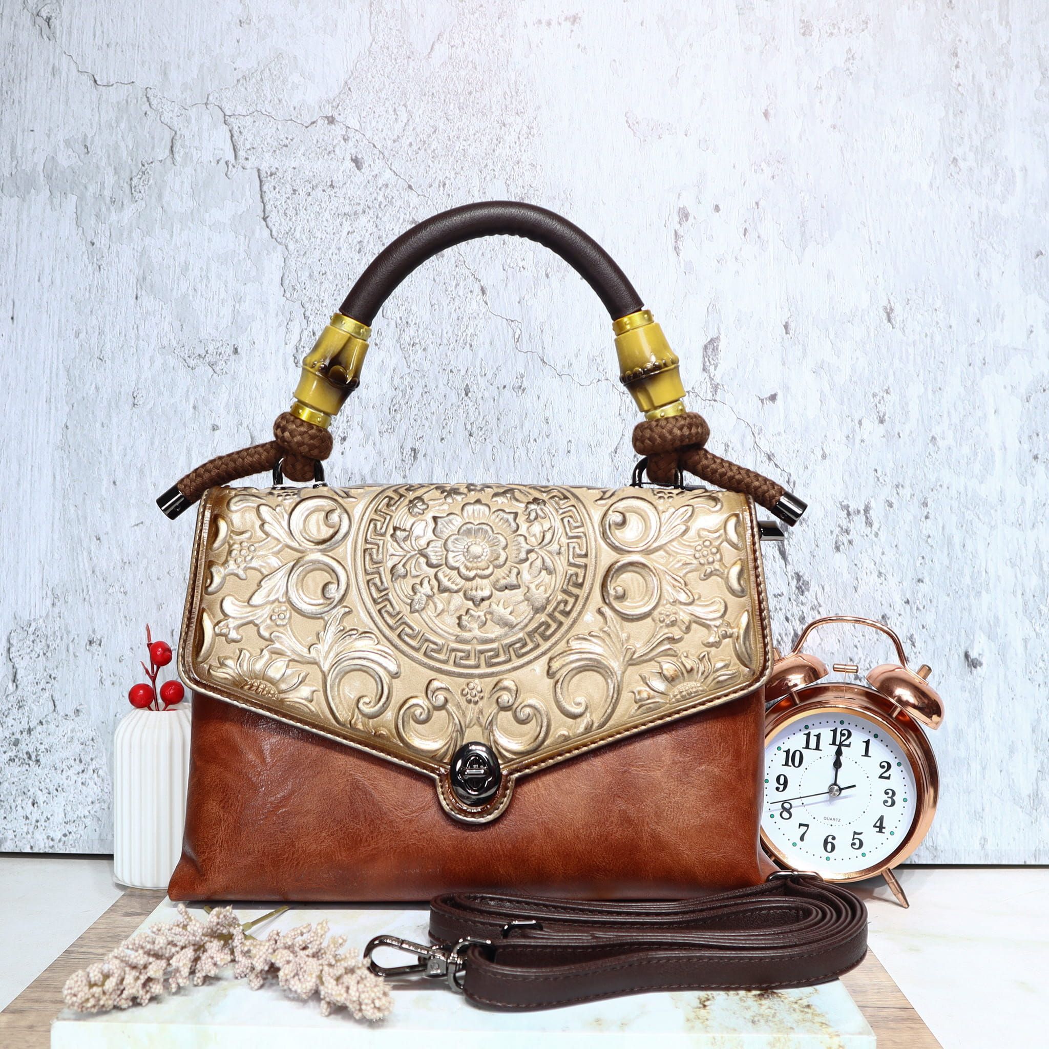 Bolso caramelo para mujer BOLZ8791-1