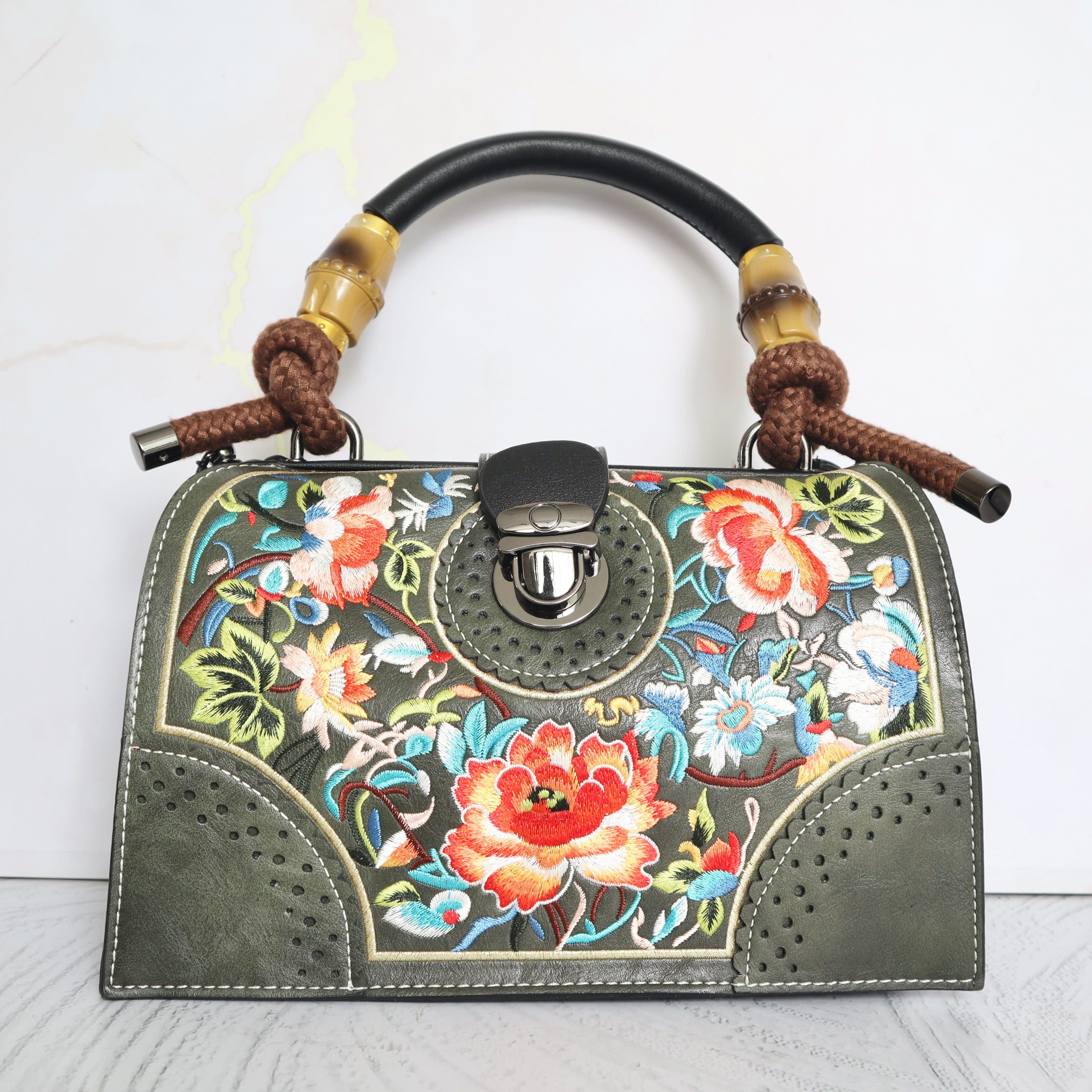 Bolso verde militar para mujer BOLZ8793