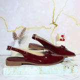 Baleta vinotinto charol para mujer 0186-Z722