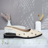 Baleta beige charol para mujer 1717-Z147