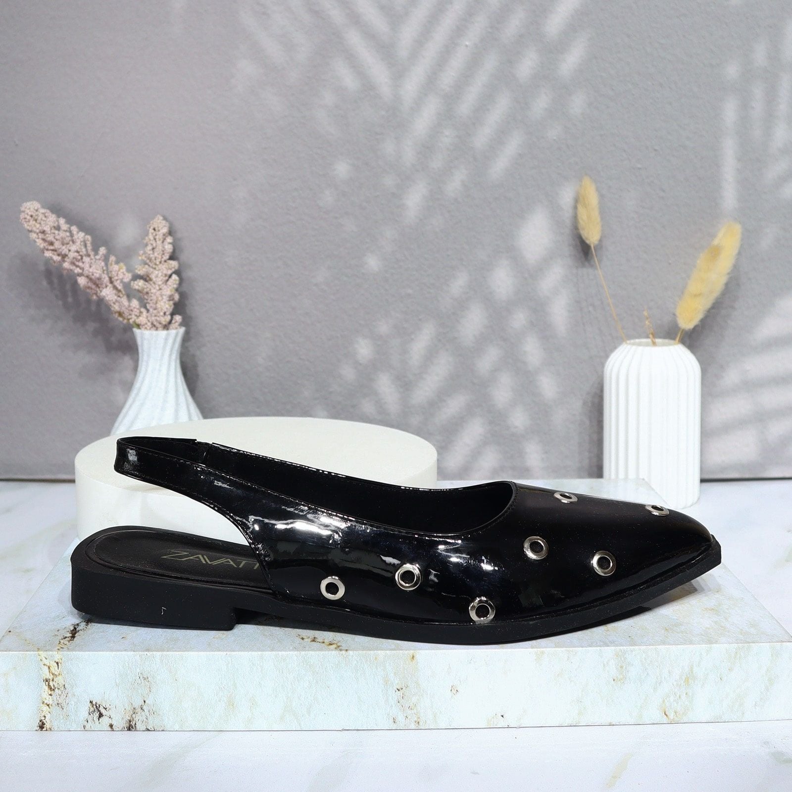 Baleta negro charol para mujer 1717-Z147