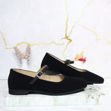 Baleta negro nobuck para mujer 1812-Z147