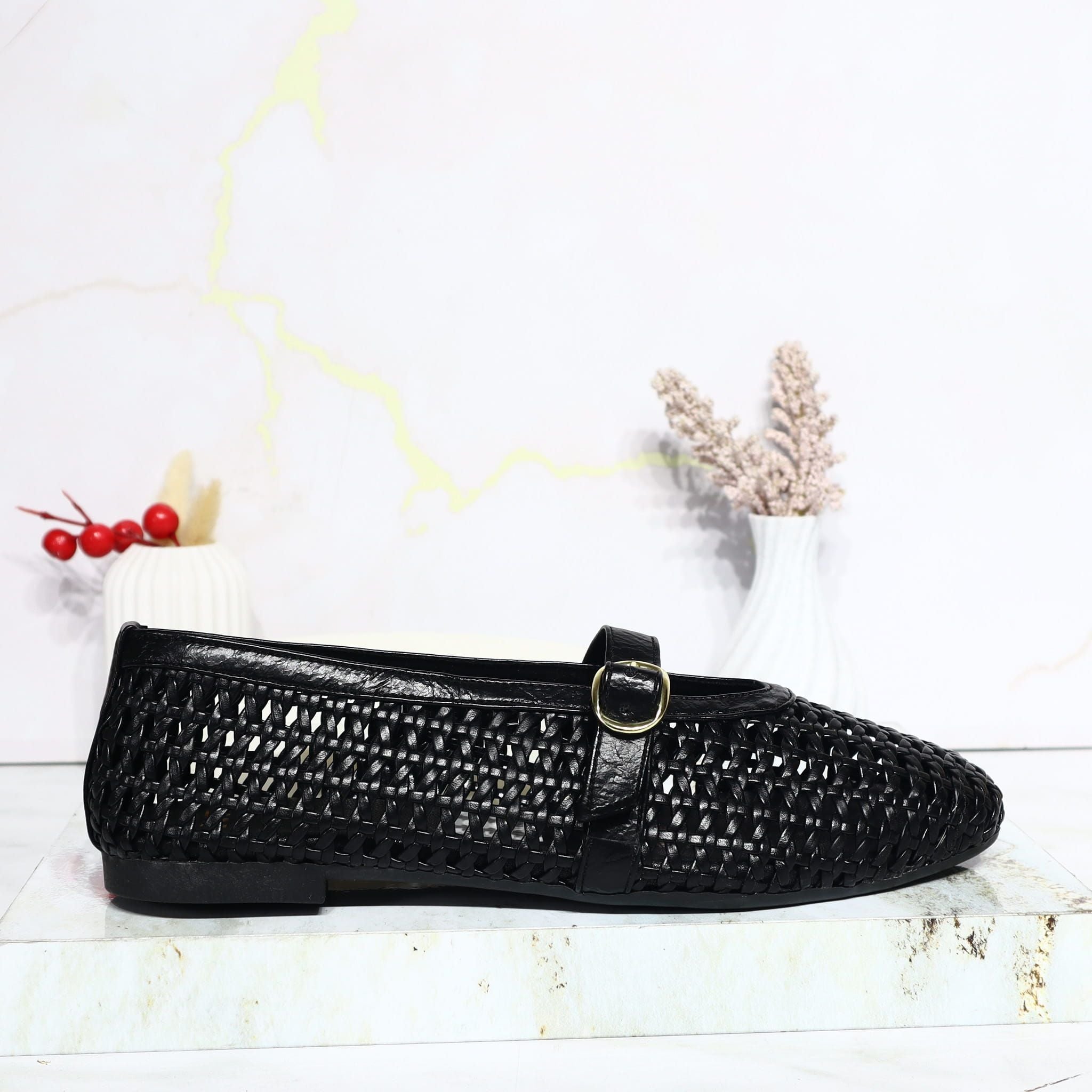Baleta negro tejido para mujer 3187-Z720