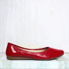 Baleta cerrada rojo charol para mujer 7100-Z506