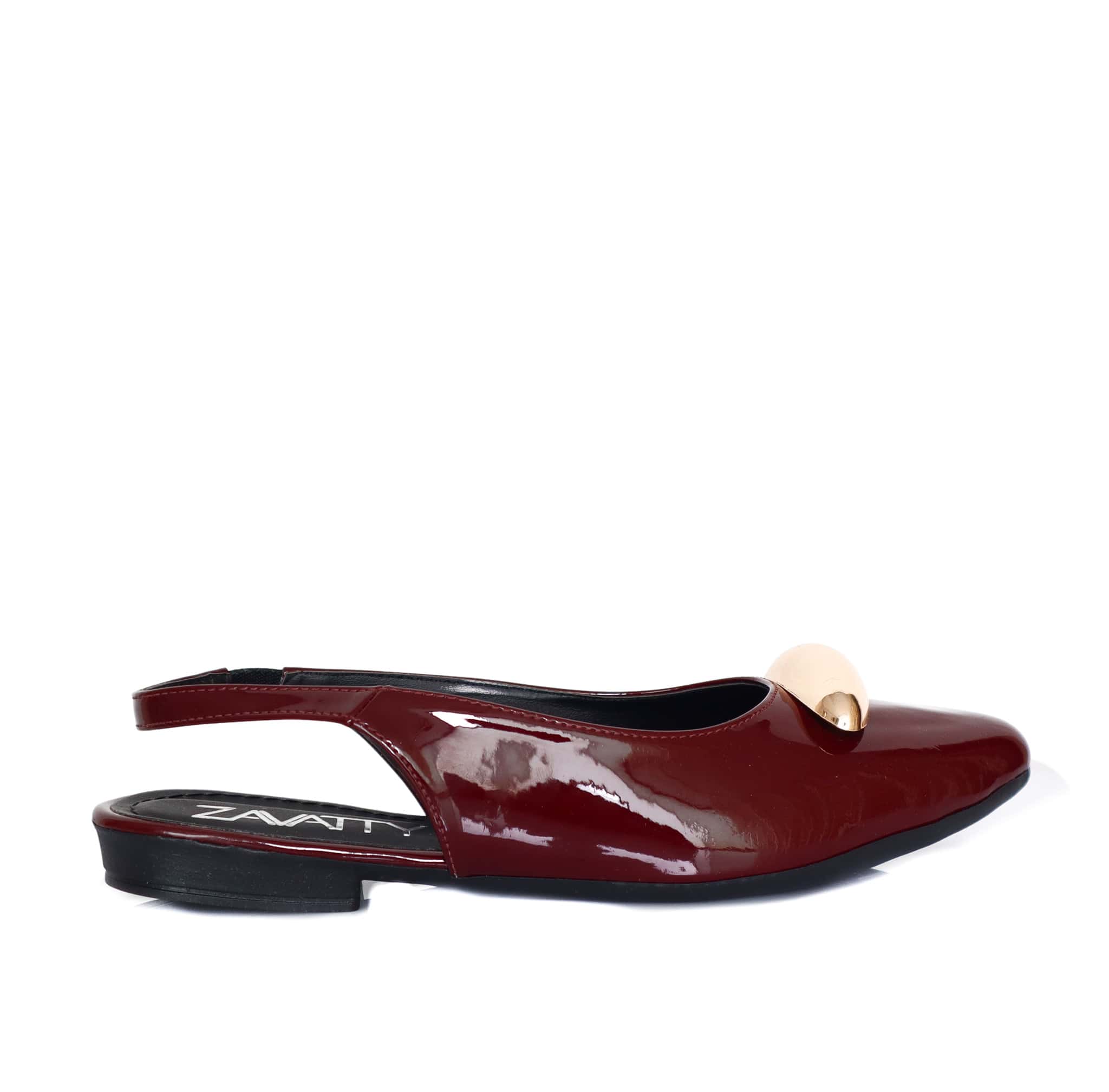 Baleta vinotinto charol para mujer J100-Z436