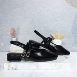 Sandalia tacon negro charol para mujer L417-Z319