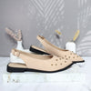 Baleta beige charol para mujer T2422-Z388