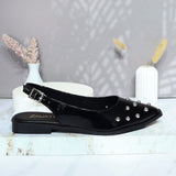 Baleta negro charol para mujer T2422-Z388