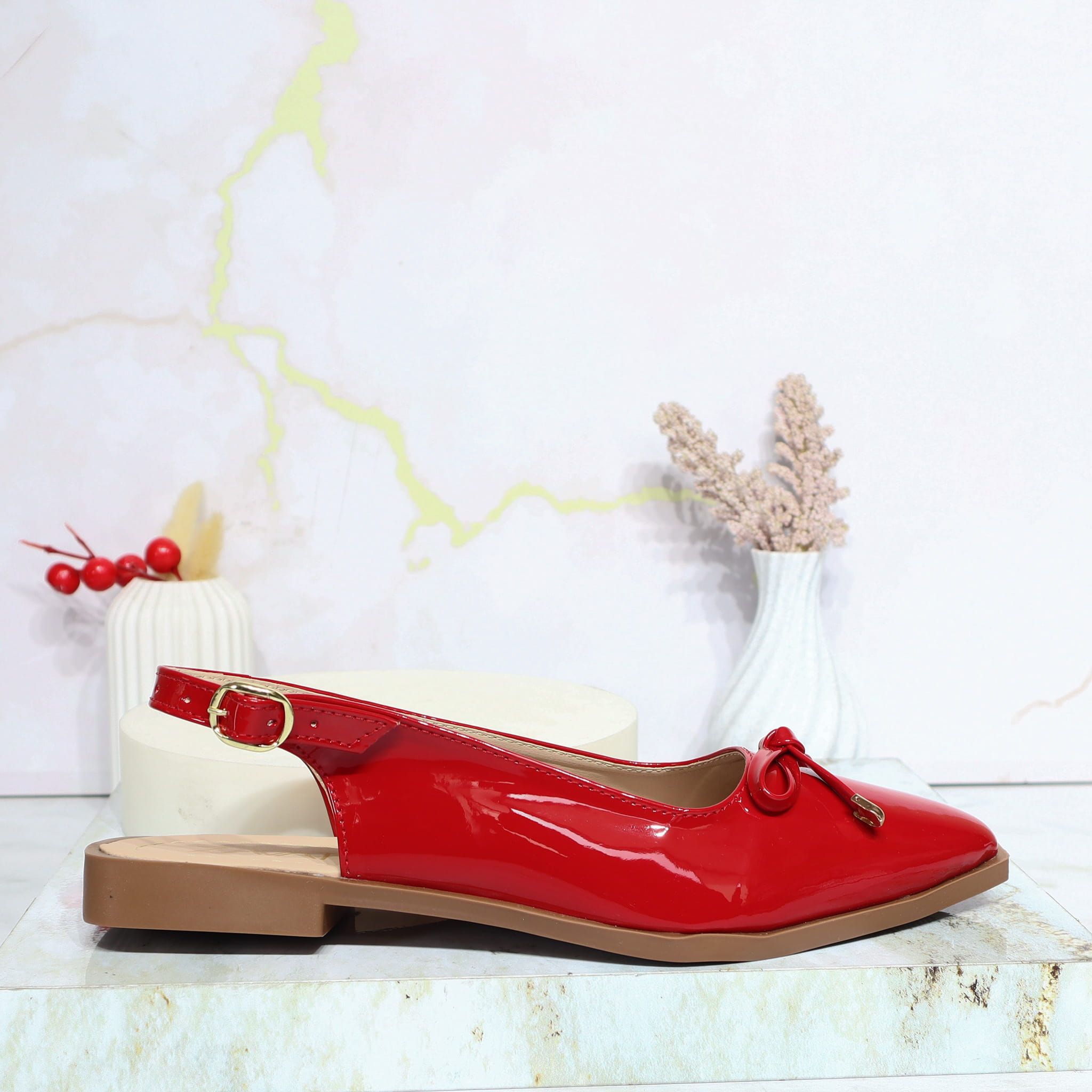 Baleta rojo charol para mujer T801-Z490