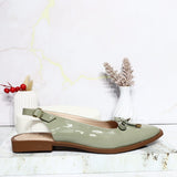 Baleta verde charol para mujer T801-Z490