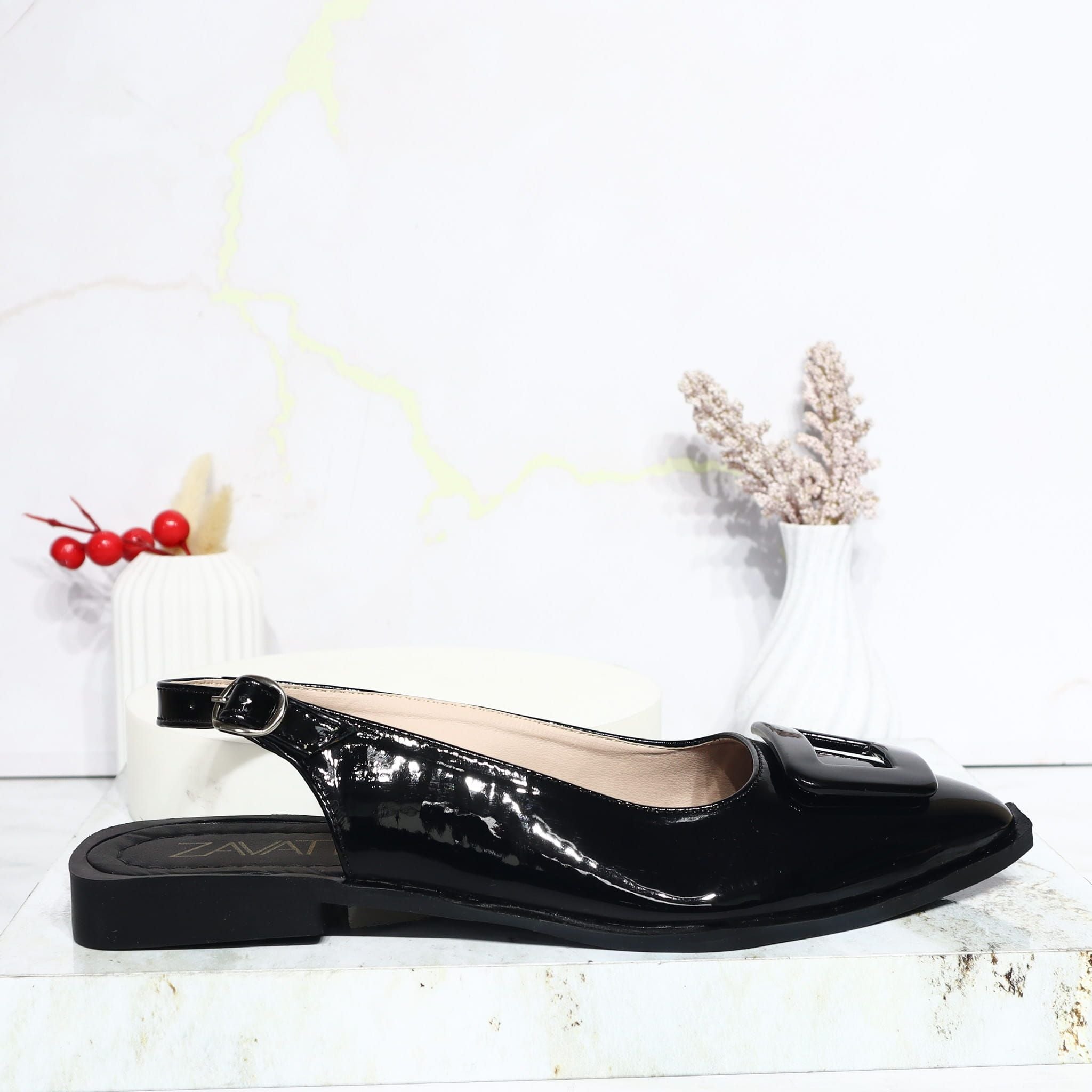 Baleta negro charol para mujer T803-Z490