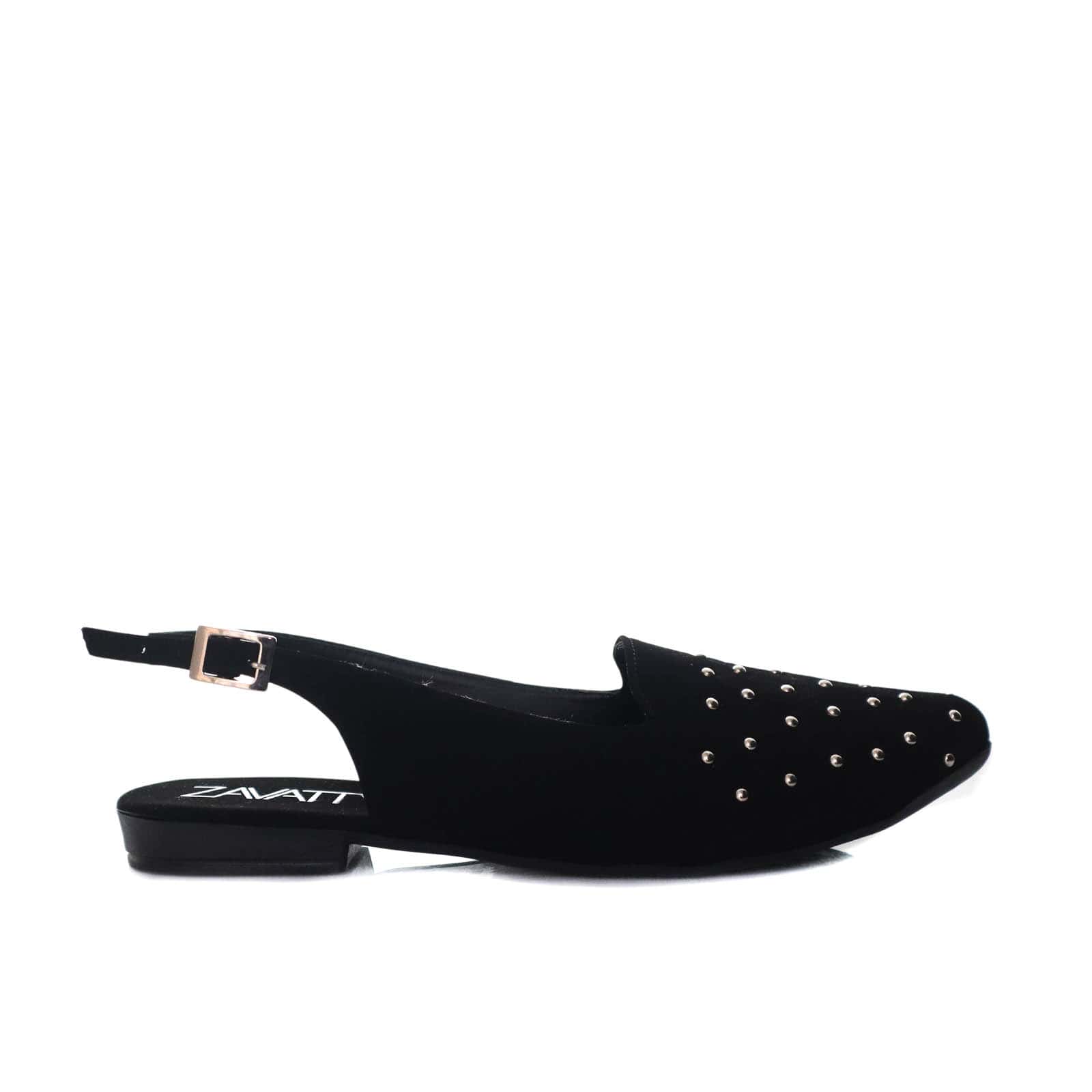 Baleta negro nobuck para mujer TORINA-Z680