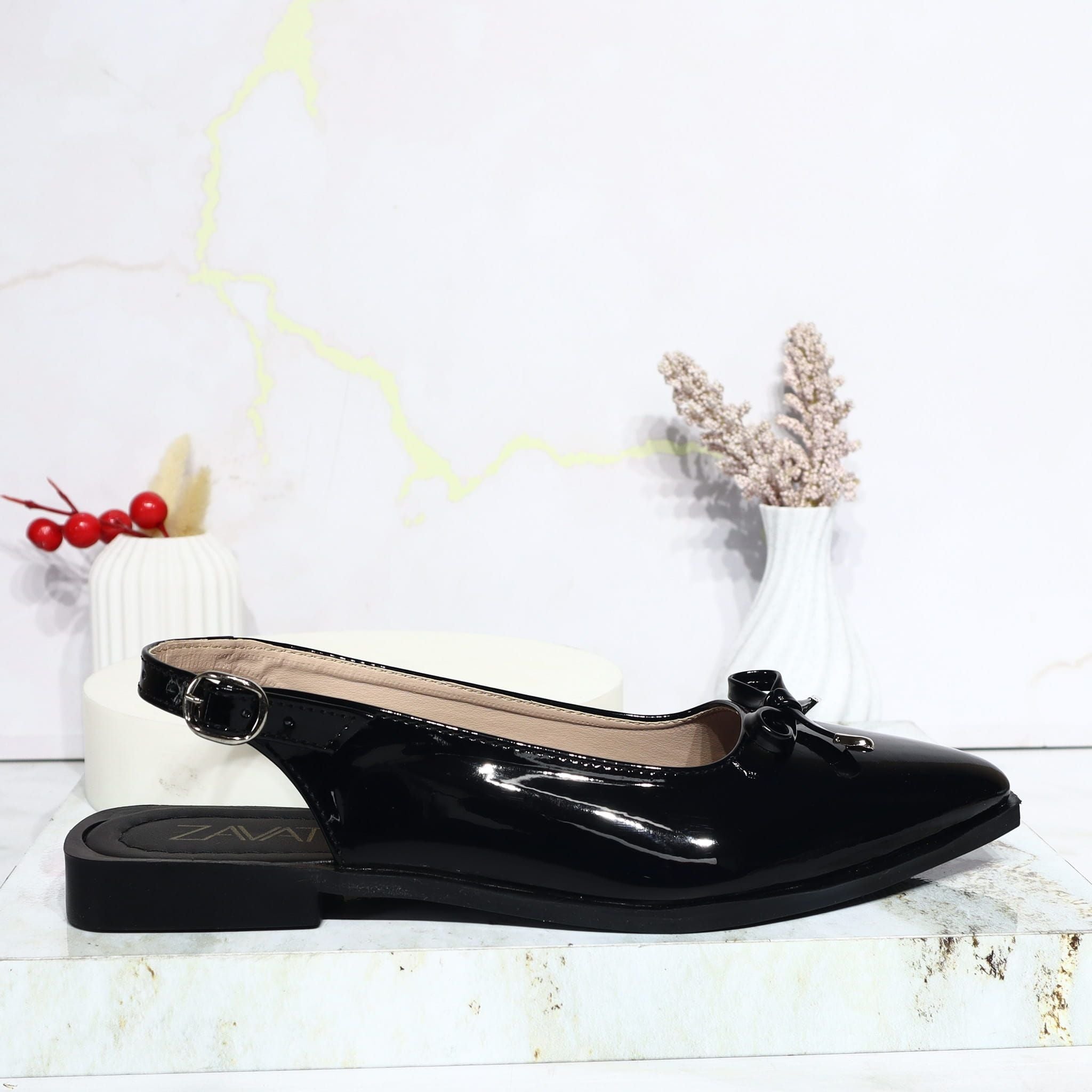 Baleta negro charol para mujer T801-Z490