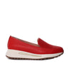 Mocasin rojo cuero para mujer H-GINA