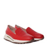Mocasin rojo cuero para mujer H-GINA