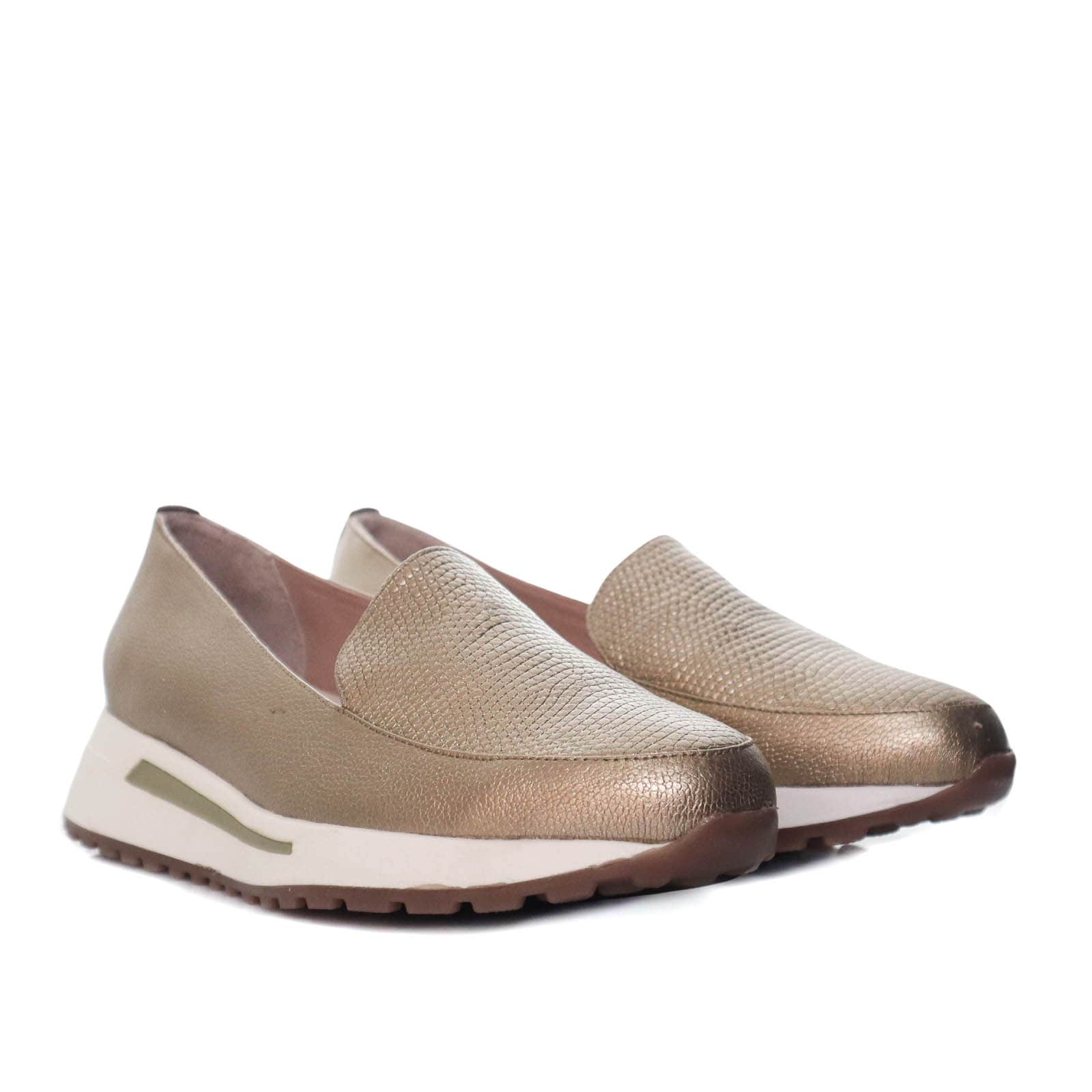 Mocasin metal arena cuero para mujer H-GINA