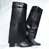 Bota tacon 5 1/2 negro para mujer 1558-Z279