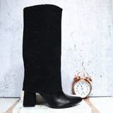 Bota negro brillante para mujer 1559-Z279