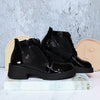 Mocasin negro charol para mujer 2524-Z22