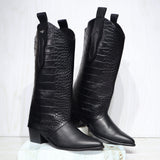 Texana larga negro para mujer 2550-Z807