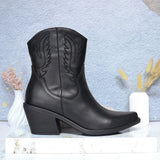 Bota negro bordada para mujer 2581-Z22