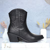 Bota negro bordada para mujer 2581-Z22
