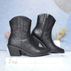 Bota negro bordada para mujer 2581-Z22