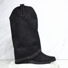 Bota negro gamuza para mujer 2663-Z22