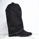 Bota negro gamuza para mujer 2663-Z22