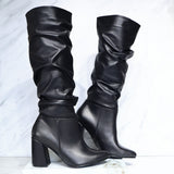 Bota tacon 5 1/2 negro para mujer 7560-Z411