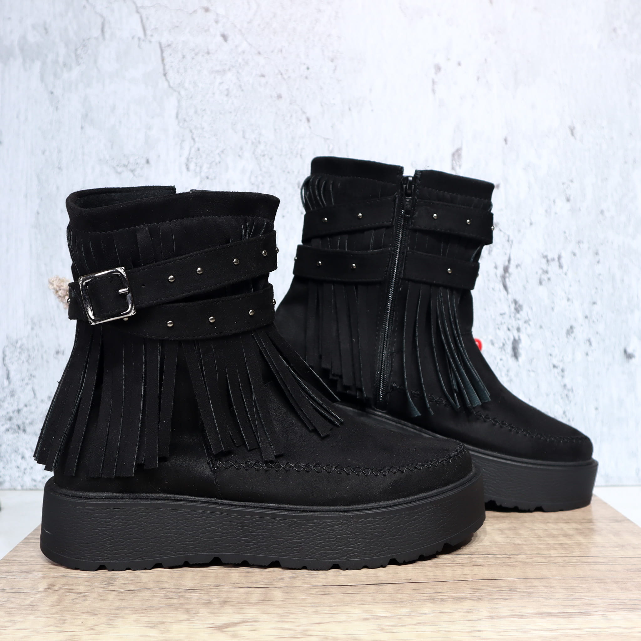 Botin negro para mujer FLECO1-Z279