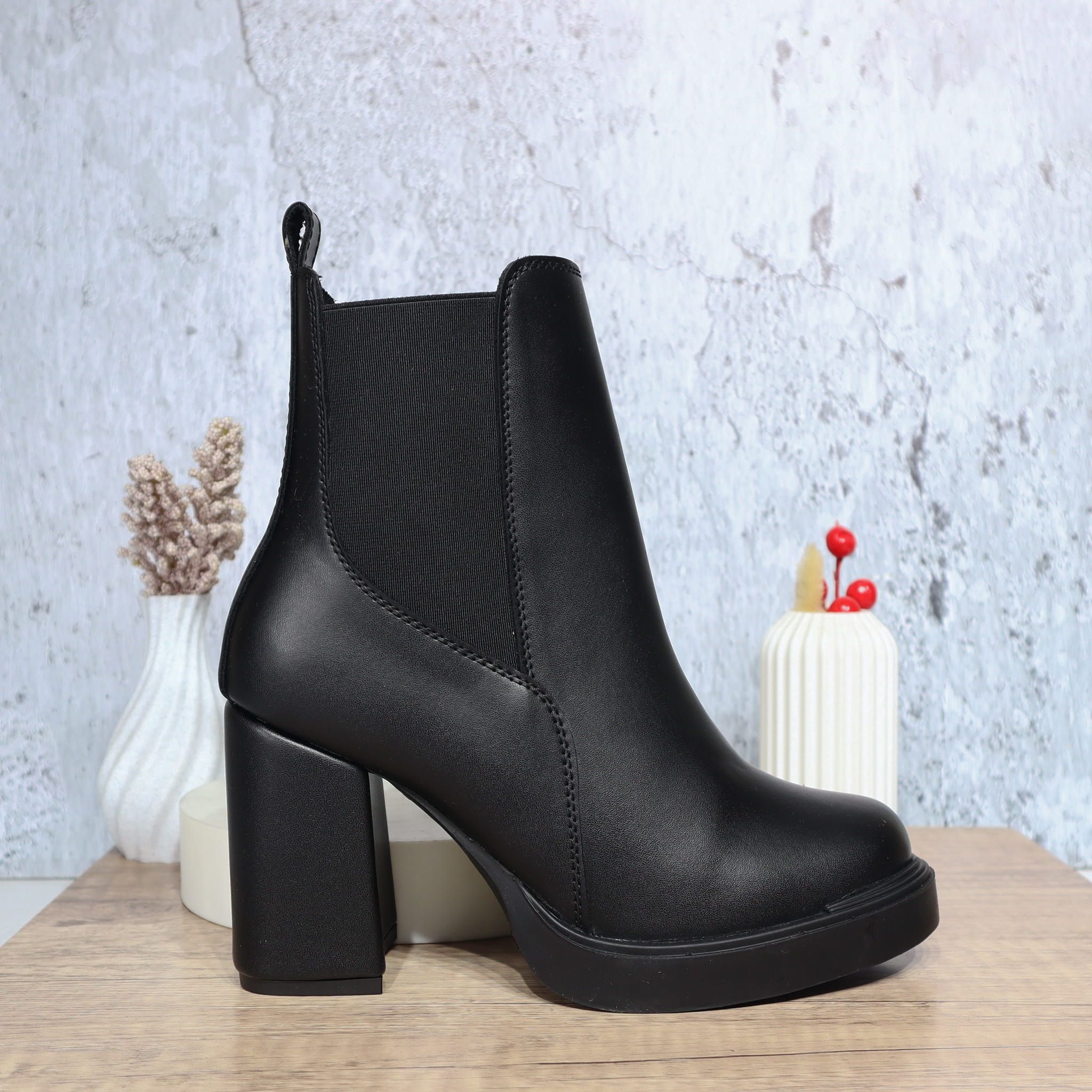 Botin negro para mujer S8028-Z347