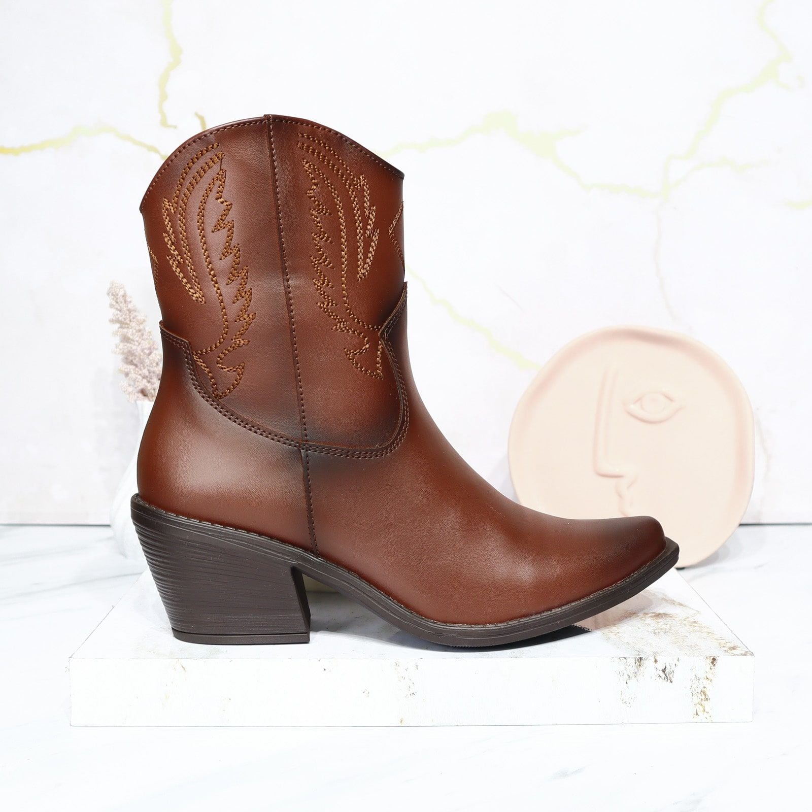 Bota cafe para mujer ST29-Z347
