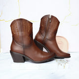Bota cafe para mujer ST29-Z347