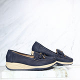 Mocasin azul para mujer 2541-Z719