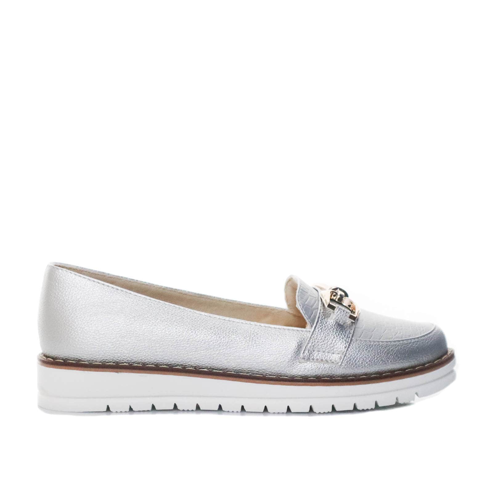Mocasin plata para mujer 332-Z360
