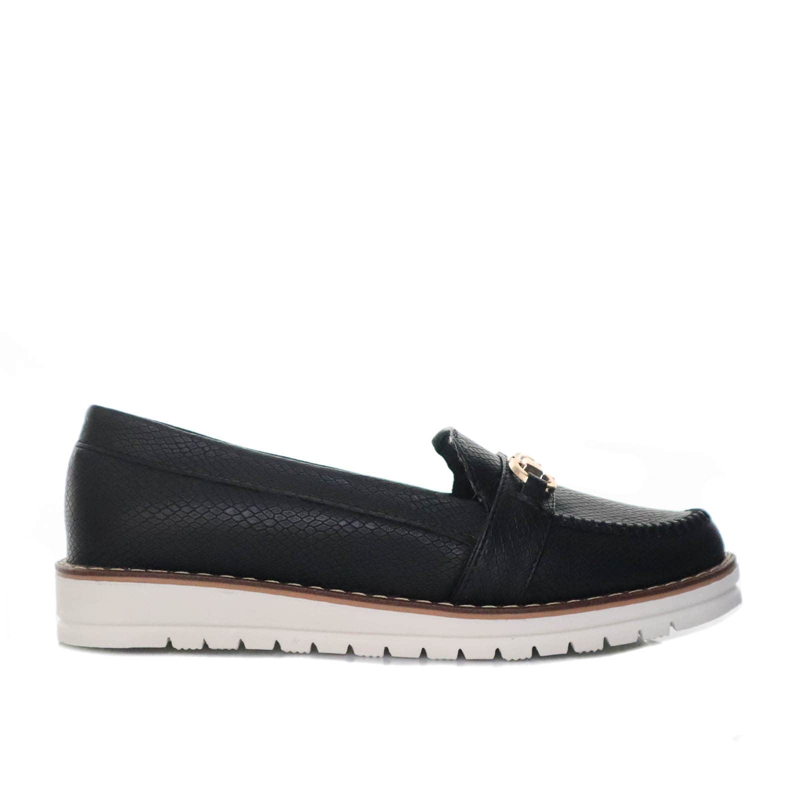 Mocasin negro para mujer 336-Z360
