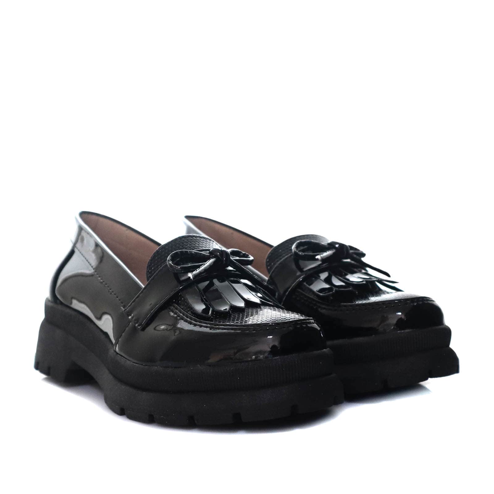 Mocasin negro para mujer 466-Z284