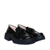 Mocasin negro charol para mujer 472-Z284