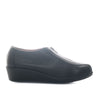 Mocasin negro cuero para mujer H-ANDREA