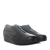 Mocasin negro cuero para mujer H-ANDREA