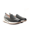 Mocasin negro cuero para mujer H-GINA