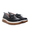 Mocasin negro cuero para mujer H-IRANIA
