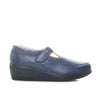Mocasin azul cuero para mujer H-ISABEL