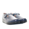 Mocasin azul cuero para mujer H-ISABEL