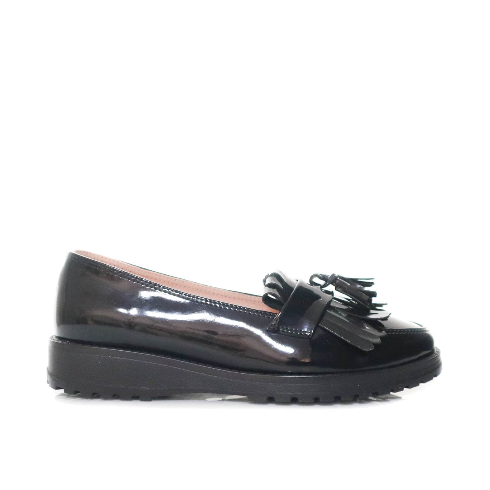 Baleta negro charol para mujer H-MARCELA