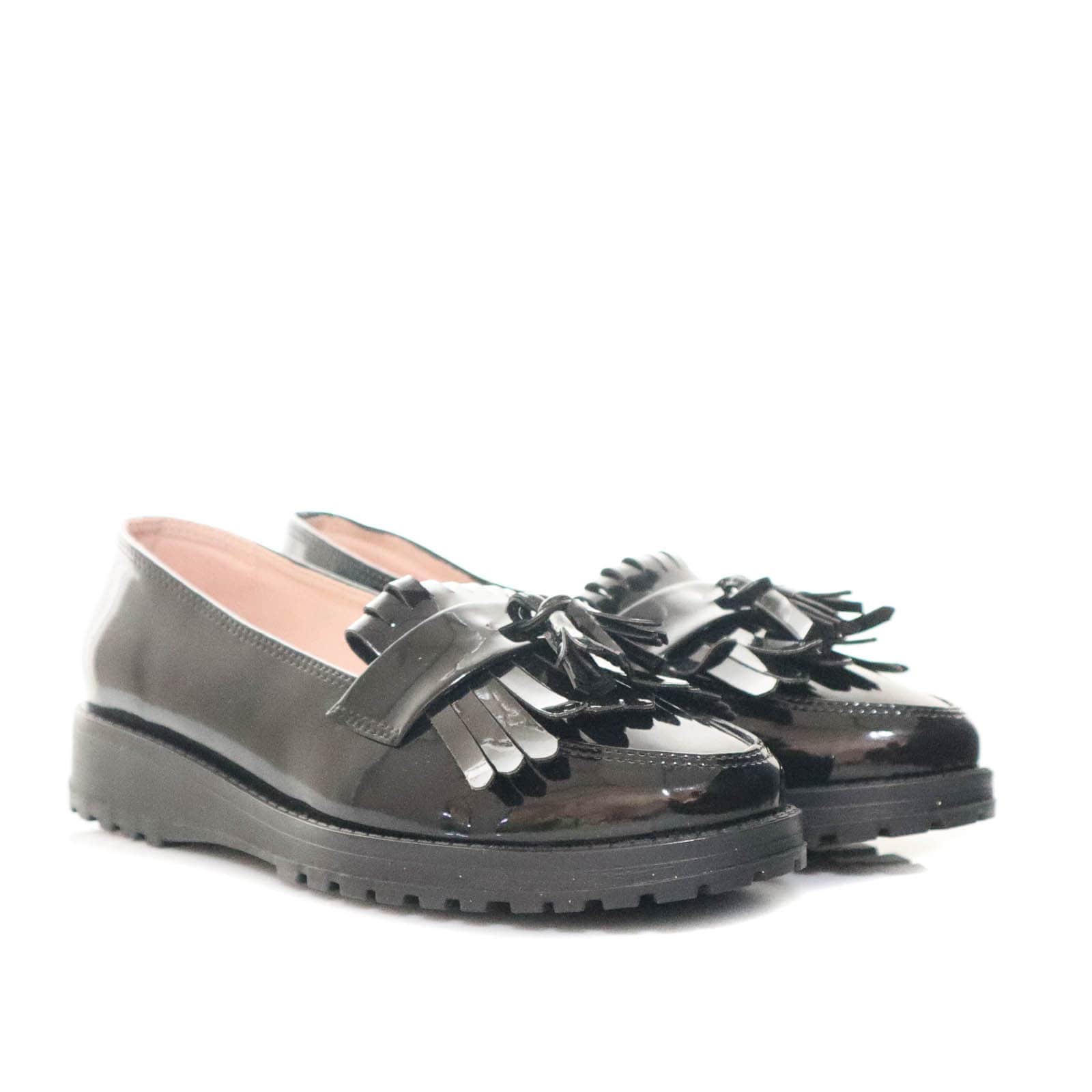Baleta negro charol para mujer H-MARCELA